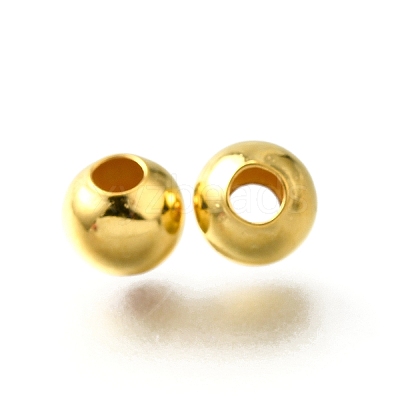 Brass Smooth Round Beads EC400-4G-1