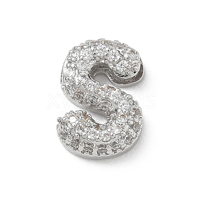 Brass Micro Pave Cubic Zirconia Pendants KK-A300-02P-S-1