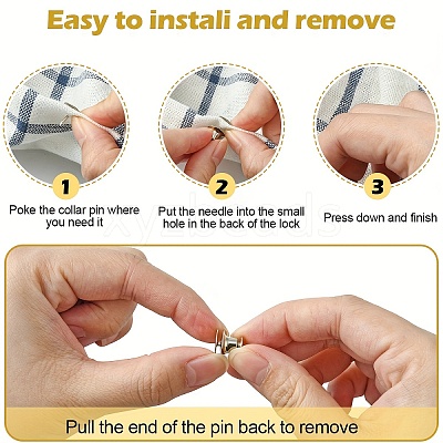 Alloy Secure Locking Pin Backs JEWB-YW0001-03P-1