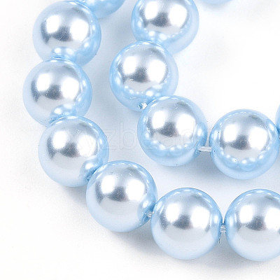 Baking Paint Pearlized Glass Pearl Bead Strands HY-N002-6mm-A05-1