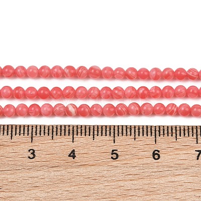 Dyed Synthetic Rhodochrosite Beads Strands GG-CBA0389-A03-3mm-1
