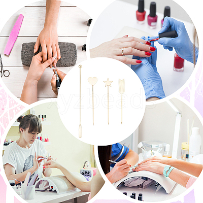 4Pcs 4 Style Nail Art Stirring Rod Tool MRMJ-BC0003-34-1