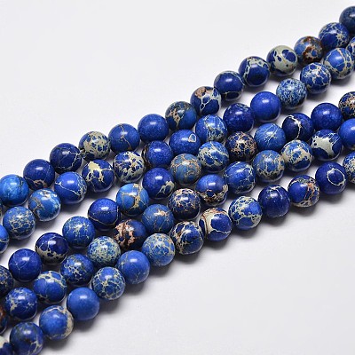 Natural Imperial Jasper Beads Strands G-I122-10mm-06-1