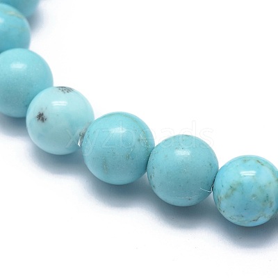 Natural Howlite Bead Stretch Bracelets BJEW-K212-C-011-1
