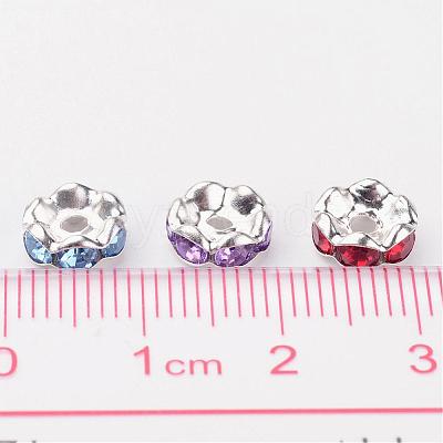 Brass Rhinestone Spacer Beads X-RSB8mm-1