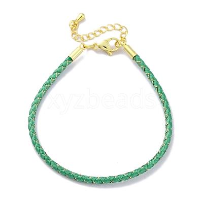 Polyester Cord Braided Bracelet Makings MAK-Z003-01G-22-1