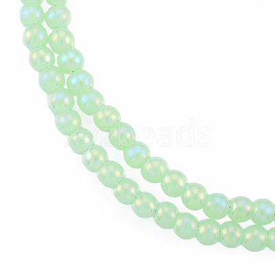 Electroplate Glass Beads Strands EGLA-N002-47-1