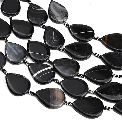 Natural Banded Agate/Striped Agate Beads Strands GG-CBAE0EB-01A-02-1