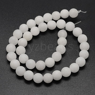 Natural White Jade Beads Strands G-D671-10mm-1