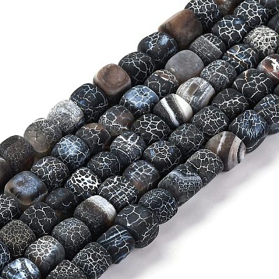 Natural Weathered Agate Beads Strands G-G177-E19-04-1