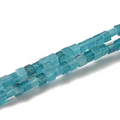 Natural White Jade Imitation Aquamarine Beads Strands G-B064-A09-1-1