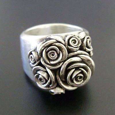 Rose Alloy Finger Rings FS-WG8D0C3-02-1