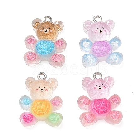 Transparent Resin Pendants RE-CBA4C51-04P-1
