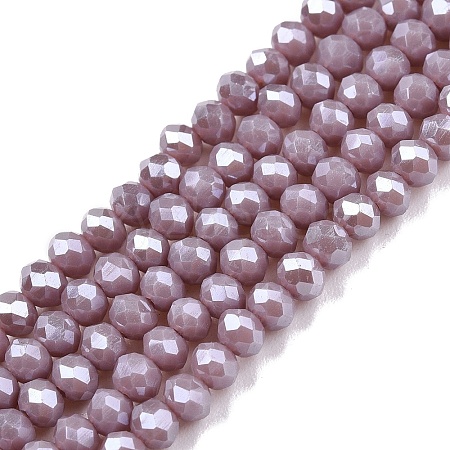 Electroplate Glass Beads Strands EGLA-A044-P3mm-B13-1