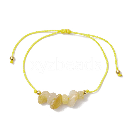 Natural Citrine Braided Bead Bracelets BJEW-JB11155-02-1