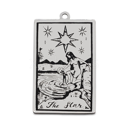 Non-Tarnish 201 Stainless Steel Pendants STAS-S105-LA211-8-1