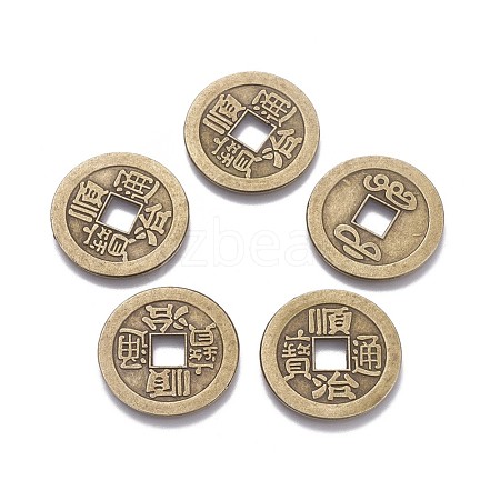 Tibetan Style Alloy Chinese Coin Pendants PALLOY-WH0060-01D-NF-1