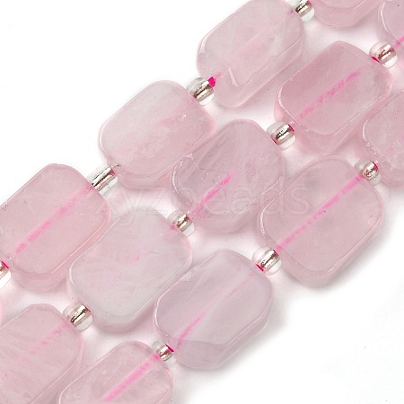 Natural Rose Quartz Beads Strands G-C098-A15-01-1