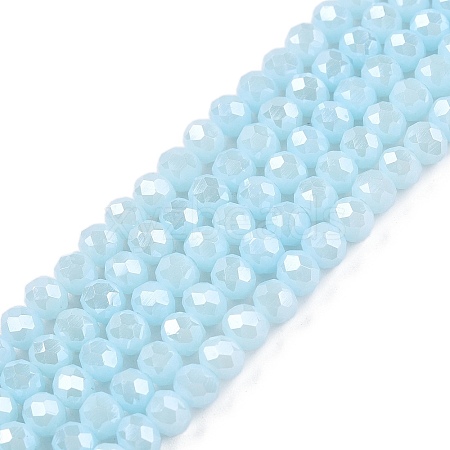 Electroplate Glass Beads Strands EGLA-A044-P4mm-A06-1