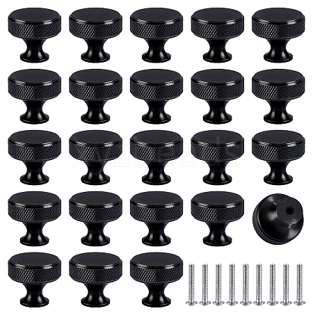 30Sets Flat Round Aluminium Alloy Drawer Pull Handles AJEW-AR0005-73-1