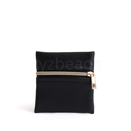 Square PU Leather Jewelry Gift Zipper Bags PW-WGB98FA-10-1