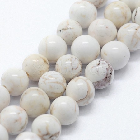 Natural Magnesite Beads Strands G-I199-27-12mm-1