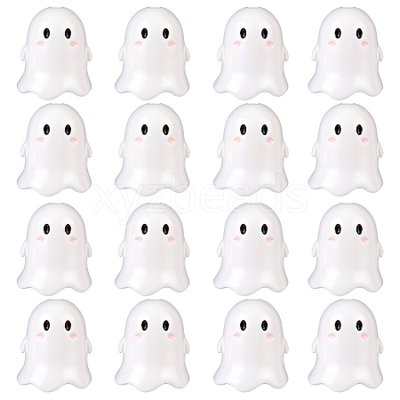 30Pcs Opaque Acrylic Beads MACR-SC0001-60A-1