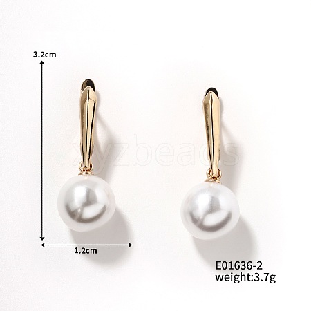 Chic Pearl Hoop Earrings for Women QX1953-2-1