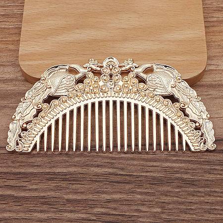 Double Phoenix Alloy Hair Comb Finding PW-WG3768C-03-1