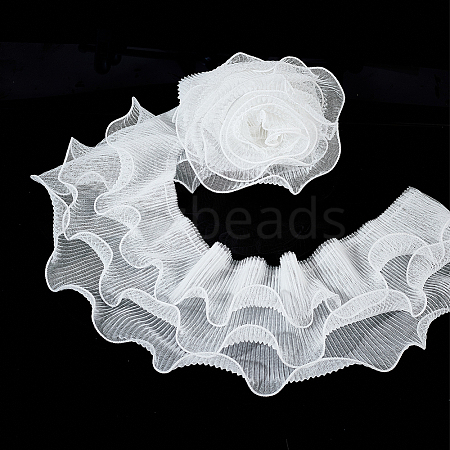 3-Layer Polyester Ruffled Trimming DIY-WH0320-46-1