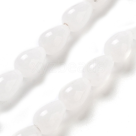 Natural White Jade Beads Strands G-B106-A31-01-1