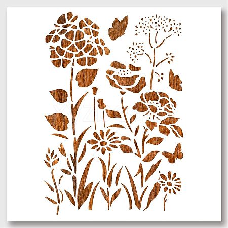 PET Hollow Out Drawing Painting Stencils DIY-WH0403-024-1