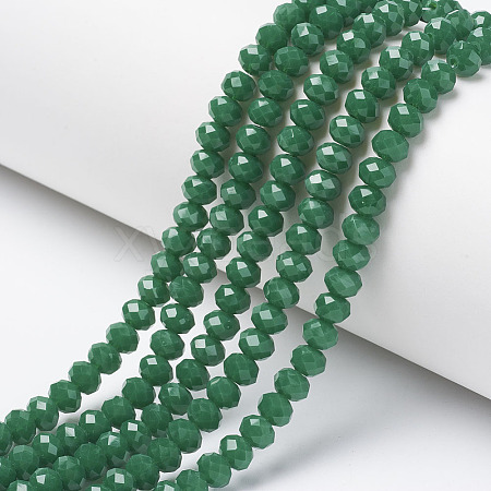 Opaque Solid Color Imitation Jade Glass Beads Strands EGLA-A044-P4mm-D09-1