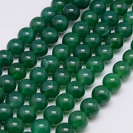 Natural Agate Beads Strands G-G583-14mm-11-1