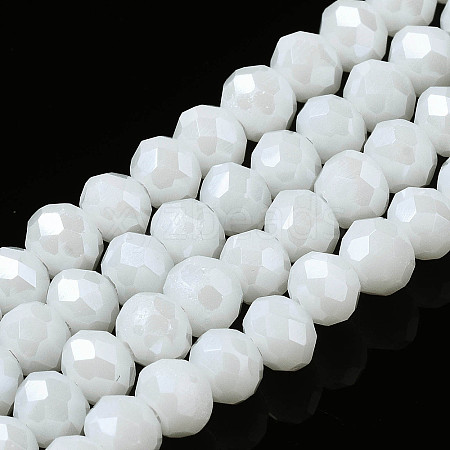 Electroplate Glass Beads Strands X-EGLA-A034-P10mm-A21-1