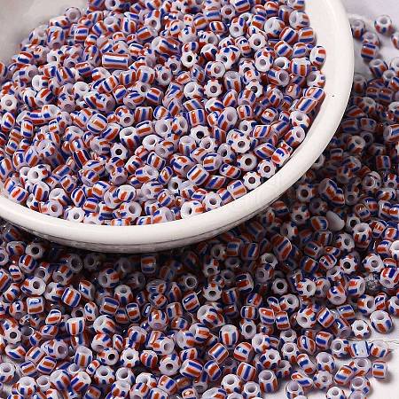 6/0 Opaque Colours Seep Glass Seed Beads X-SEED-F003-04A-11-1