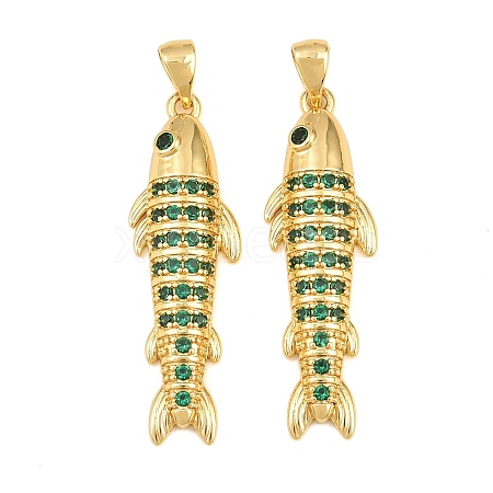 Brass Micro Pave Cubic Zirconia Pendants CU-CBAB3AD-10G-02-1
