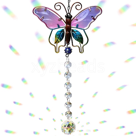 Crystal Ball Chandelier Suncatcher Prisms Hanging Ornament BUER-PW0001-135B-1