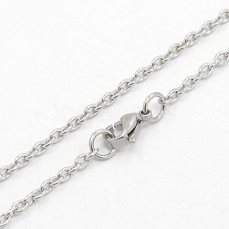 Tarnish Resistant 304 Stainless Steel Cable Chain Necklaces X-STAS-O037-120P-1