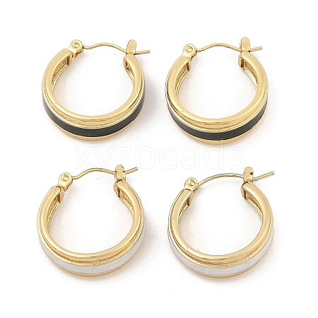 PVD Vacuum Plating Golden 304 Stainless Steel Hoop Earrings for Women EJEW-Z068-19G-1