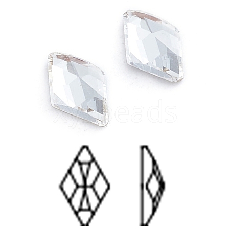 Glass Rhinestone Cabochons RGLA-L025-D01-001-1