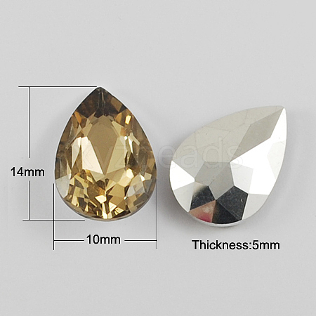 Glass Pointed Back Rhinestone RGLA-Q001-2-1