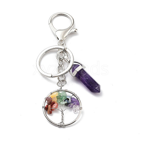 Natural Amethyst Keychain KEYC-M022-03A-1