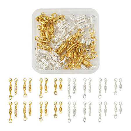 32 Sets 16 Styles Brass Magnetic Clasps KK-KS0001-28-1