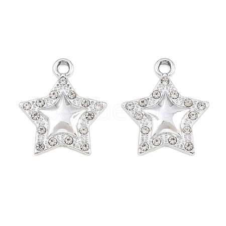 Alloy Rhinestone Pendants RB-CBA332B-03P-1