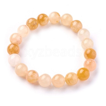 Natural Topaz Jade Beads Stretch Bracelets BJEW-F380-01-C07-1