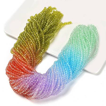 Transparent Painted Glass Beads Strands DGLA-A034-T4mm-A12-1