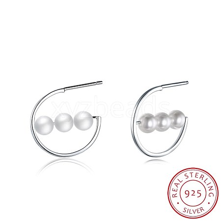 Trendy 925 Sterling Silver Stud Earrings EJEW-BB20958-1