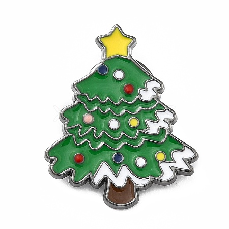 Christmas Tree Enamel Pin JEWB-I018-06B-1