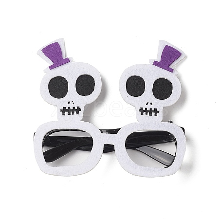 Halloween Plastic & Non-woven Fabric Glitter Glasses Frames AJEW-E053-01I-1